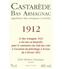Étiquette personnalisée - 70cl - Armagnac Castarède - 1985
