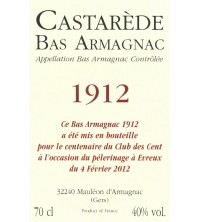 Étiquette personnalisée -70CL - ARMAGNAC CASTARÈDE - 1993