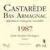 70cl - Armagnac Castarède - 1987