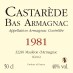 Armagnac Castarède - 1981