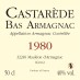 Armagnac Castarède - 1980