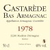 50cl - Armagnac Castarède - 1978