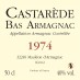 50cl - Armagnac Castarède - 1974