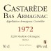 50cl - Armagnac Castarède - 1972