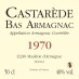 50cl - Armagnac Castarède - 1970