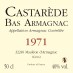 50cl - Armagnac Castarède - 1971