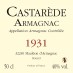 50cl - Armagnac Castarède - 1931