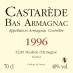 70cl - Armagnac Castarède - 1996 