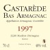 70cl - Armagnac Castarède - 1997