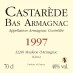 70cl - Armagnac Castarède - 1997