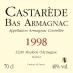 70cl - Armagnac Castarède - 1996 